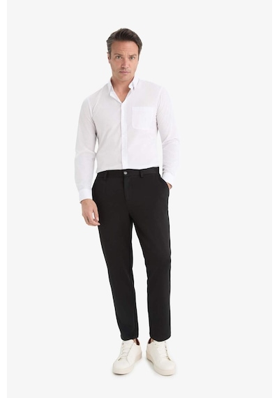 Defacto Jogger Fit Cepli Esnek Kumaş Düz Paça Pantolon T6317az25aubk27 Siyah