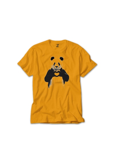 Panda Love Sarı Tişört