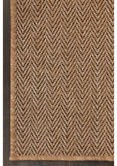 Kahve Ve Siyah Balıksırtı Sisal Halı - Fm03bl