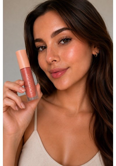 Spf30 Likit Allık Glowing Peach 02 Fırça Aplikatörlü Kolajen Hyalüronik Asit E Ve C Vitamini / Liquid Joy Blush Şeftali