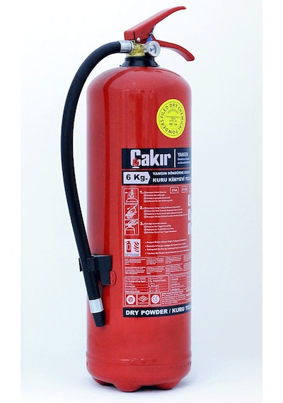 Çakır 6 Kg Yangın Söndürme Tüpü - Kuru Kimyevi Tozlu Abc