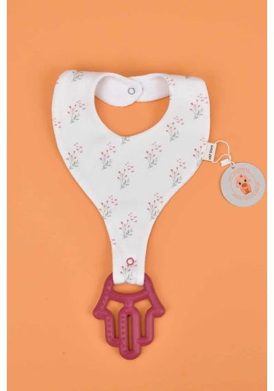 E&f Store Kız Bebek Sıvı Geçirmez Emzik Tutucu Mama Önlüğü Seti Çok Renkli