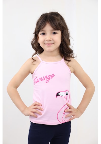 Toontoy Kız Bebek Baskılı Atlet Açık Pembe