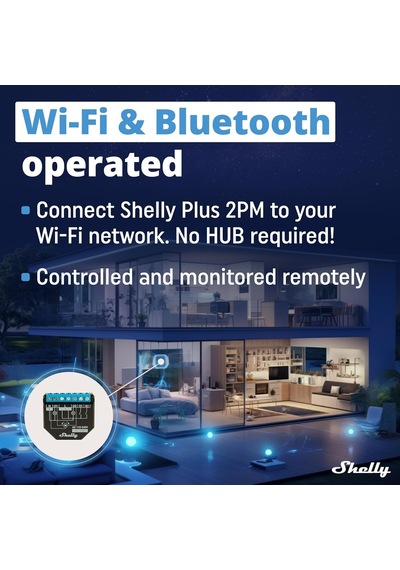 Plus 2pm, Wi-fi Ve Bluetooth 2 Kanallı Akıllı Röle Şalteri, Güç Ölçümü, Ev Otomasyonu, Panjur Uzaktan Kumanda