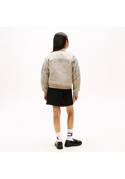 Tommy Hilfiger Washed Bomber Çocuk Bej Ceket Kg0kg08928 Bej
