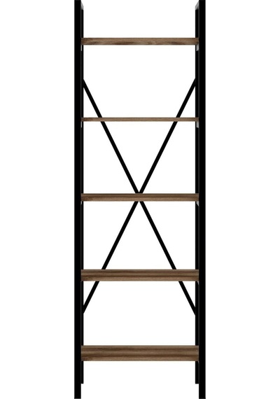 Ceramical Metal Kitaplık 5 Raflı Sakramento - Siyah 60 x 180 CM