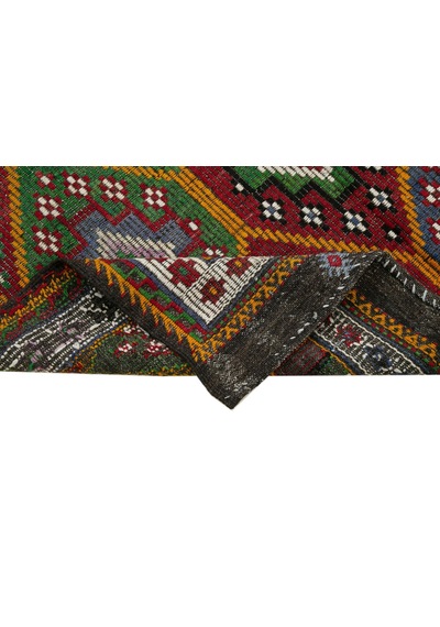 Bespoky 35623 Geometrik Etnik Salon Kilimi Çok Renkli
