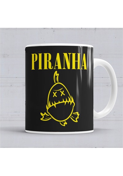 Piranha Pirana Balık Kupa Bardak Porselen Karışık