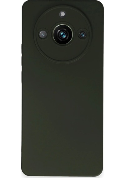 Mey İthalat Realme 11 Pro Kılıf Nano İçi Kadife Silikon - Koyu Yeşil