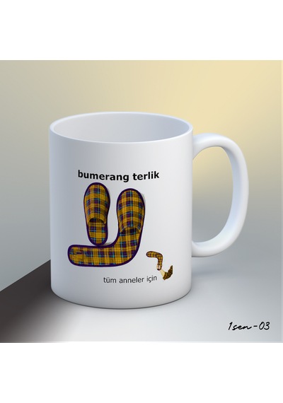 Anne Temalı Kupa Bardak-1sen03 Beyaz