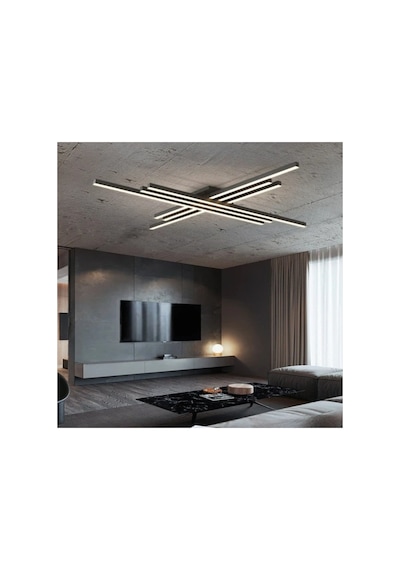 Siyah Led Tavan Lambası 4000k Gün Işığı Modern Aydınlatma