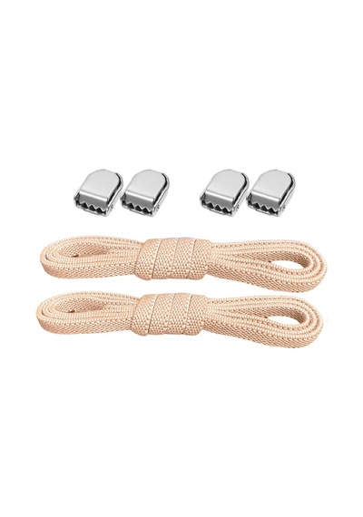 Akıllı Kilitli Ayarlanabilir Pudra 6 Mm Lastik Pratik Bağcık 1 Çift Pudra