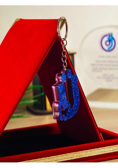 Harfli Anahtarlık Kişiye Özel Yapım Kelebek Desenli Anahtarlık El Yapımı Epoksi Hediyelik Ürün Harf Anahtarlık Bronz