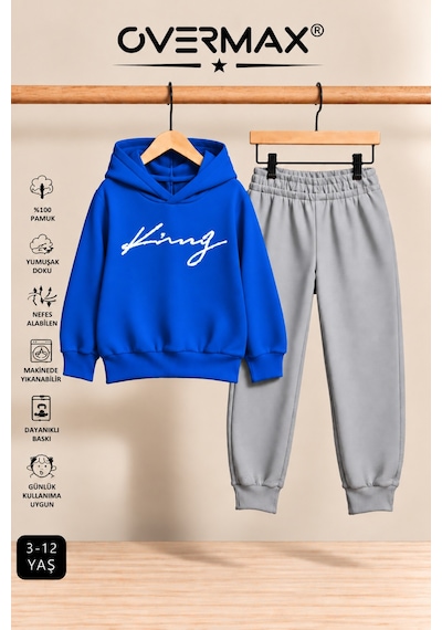 Overmax Italik King Baskılı Kapüşonlu Sweatshirt Eşofman Takımı 3-12 Yaş Saks Mavi Üst-gri Alt - 923241758 Saks Mavi Üst-gri Alt Overmax Italik King Baskılı Kapüşonlu Sweatshirt Eşofman Takımı 3-12 Yaş Saks Mavi Üst-gri Alt - 923241758 Saks Mavi Üst-gri Alt
