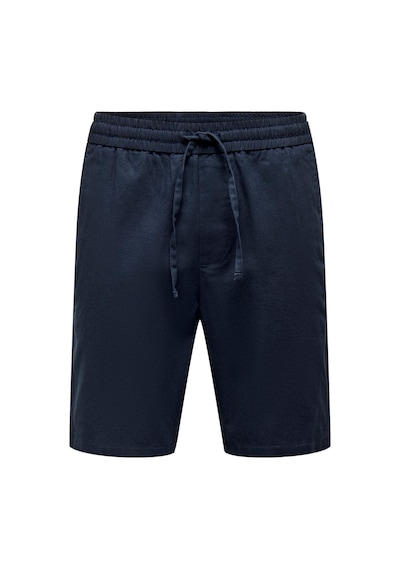 Only & Sons Onslinus 0007 Cot Lin Shorts Noos Erkek Şort-26437 - XS Lacivert