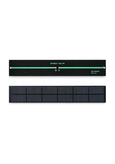 5'li Mini Solar Güneş Paneli 34x5,5 Cm Dıy Elektronik Proje Güneş Pili