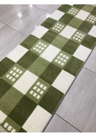 Saray Halı Samyeli 10854 Wy 80X300 Krem Yeşil 3 Metre Yolluk !
