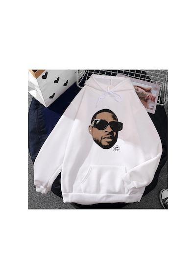 Tarzsokak Beyaz Unisex Usher Comıng Home Hoody Yeni Albüm Grafik Baskı İle Kapşonlu Rahat Erkekle