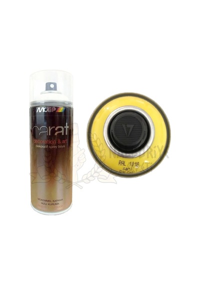 Motip Carat Ral 1018 Parlak Sarı Akrilik Sprey Boya 400ml Germany