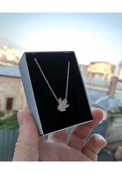 Ervanur Rose Kaplama Zirkon Taşlı Melek Kolye Rose