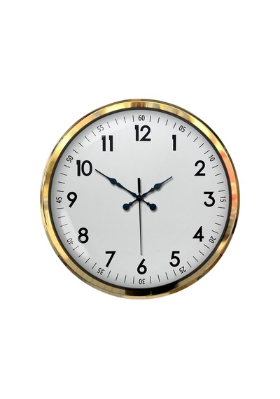Gold & White Luxury Classic 52 Cm Metal Duvar Saati