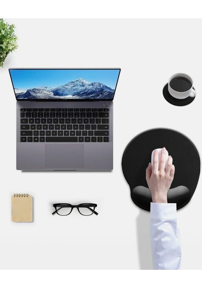 Bilek Destekli Mousepad Kaymaz Oval Mousepad