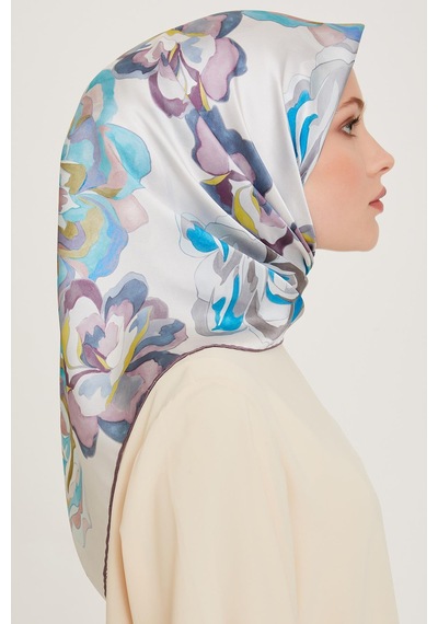 Armine İpek Eşarp 2025 Kış - 9234-25 Twill - Açık Lila