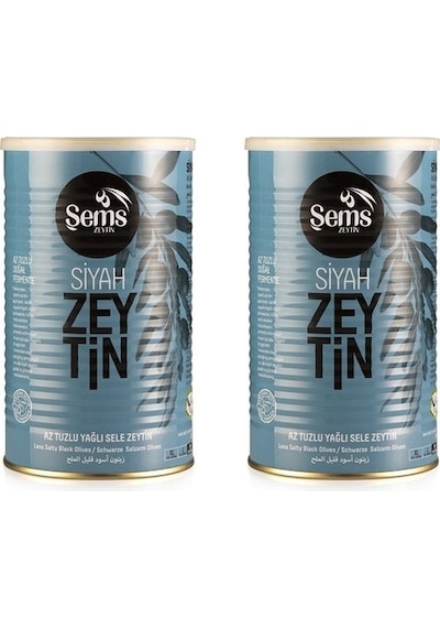 Şems 261 - 290 Kalibre Ekonomik Paket Siyah Sele Zeytin 2 x 900 G