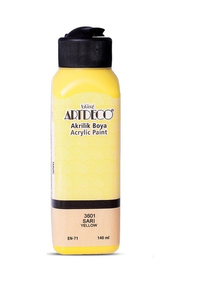 Artdeco Akrilik Boya 140 Ml Sarı - 4 Adet Diğer
