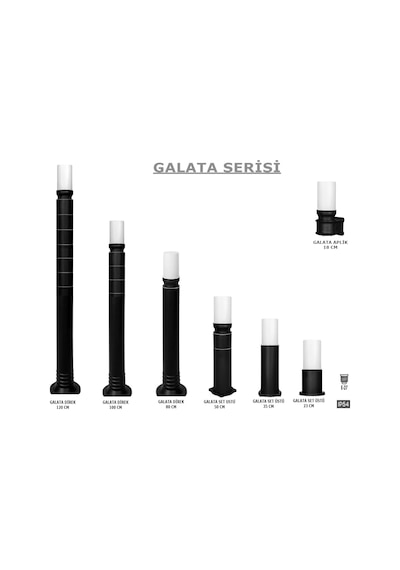 Zita Bahçe Aydınlatması Galata Roket Aplik 25 Cm Bahçe Lambası 220v E27 Ip54 Çok Renkli