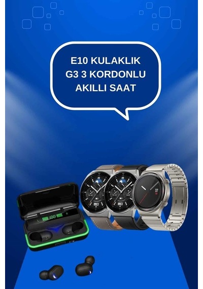 Yeni Nesil Akıllı Saat Ve Bluetooth Kulaklık Titreşim Bildirimleri Uyku Takibi