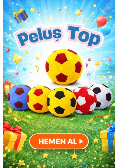 Peluş Futbol Topu Siyah Beyaz