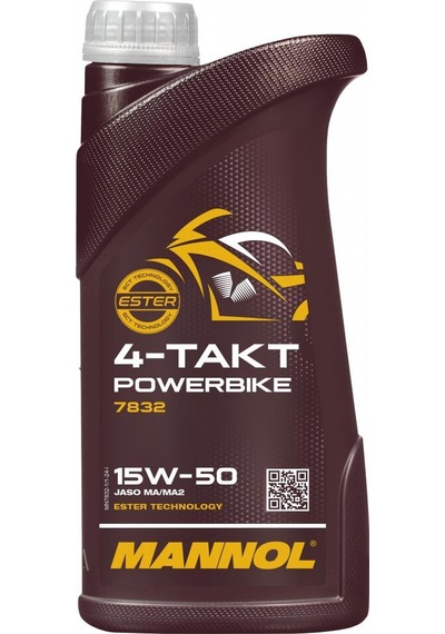 Mannol MN7832-1 4 Takt Powerbike Sae 15W-50 Motor Yağı 1 L