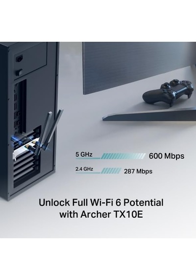 Tx10e Ax900 Wi-fi 6 Bluetooth 5.3 Pcıe Adaptör 887 Mbps Çift Bant Hız Mu-mımo & Ofdma Çift H