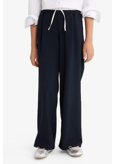 Defacto Kız Çocuk Straight Wide Geniş Bol Paça Pantolon F2432a825aunv113 Lacivert