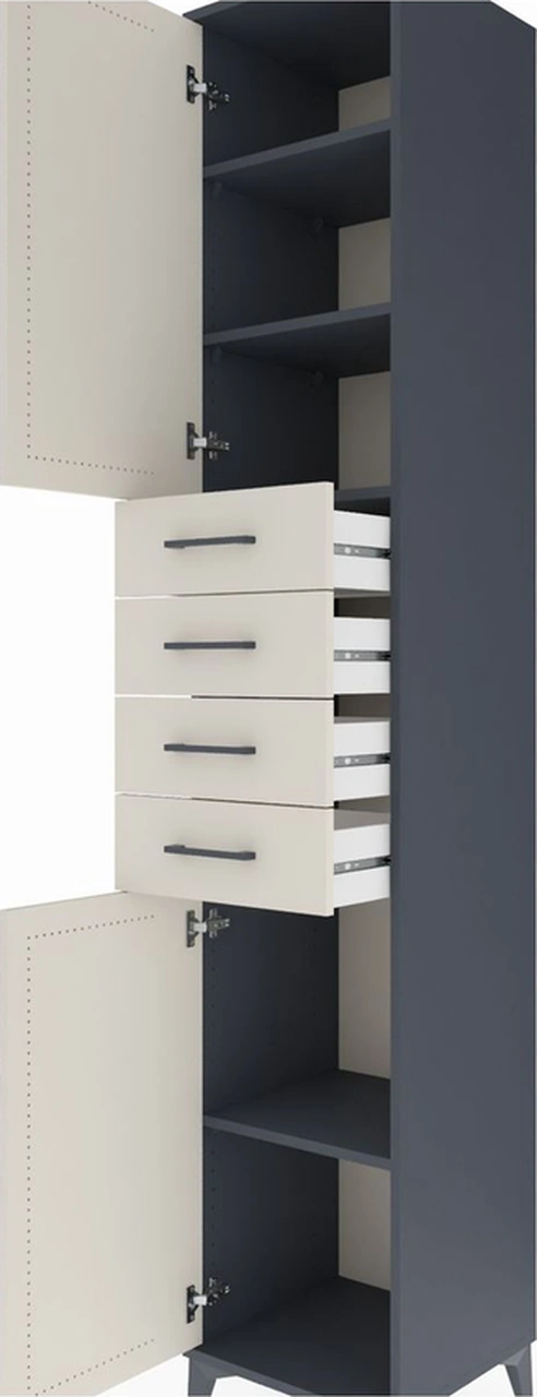 Hyperion Dolap 4 Raflı 4 Çekmeceli 2 Kapaklı 44x44x243 Antras... Antrasit Hyperion Dolap 4 Raflı 4 Çekmeceli 2 Kapaklı 44x44x243 Antras... Antrasit
