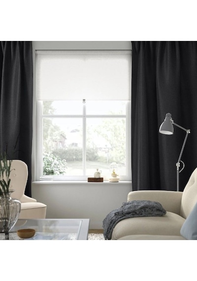 Ikea Annakajsa Fon Perde 145x300 Cm Siyah Gri Siyah - Gri