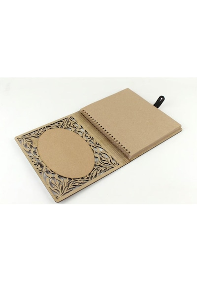 Yeni Yıl Hediyesi Kişiye Özel Ahşap Kapaklı Defter