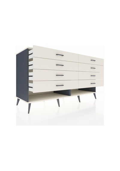 Kronos Konsol 8 Çekmeceli 176x59x99 Antrasit-aytaşı Antrasit-aytaşı