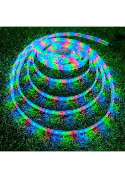 Forlife 20watt Güneş Panelli Solar 10 Metre Hortum Şerit Led Rgb