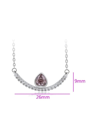 Damla Taşlı Smile Tasarım Platin Kaplama Kadın Kolye Silver