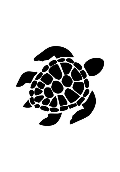 Kaplumbağa Caretta Sticker 10 X 9 Cm