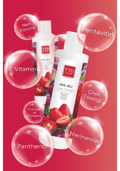 Clinic Çilek Tazeliği Duş Jeli Panthenol Ile Cildinizi Onarın 250 Ml Diğer