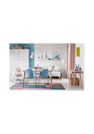 Ikea Halved El Dokuması Halı 170 X 240 Cm Kırmızı - Pembe - Turuncu - Mavi - Sarı Çok Renkli