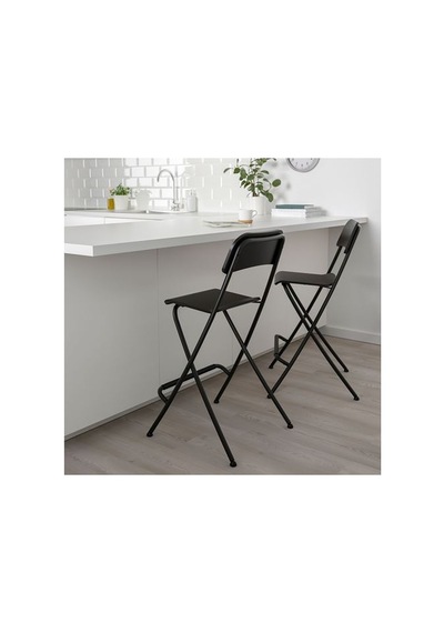 Ikea Franklın Bar Sandalyesi, Siyah, 63 Cm, Katlanabilir