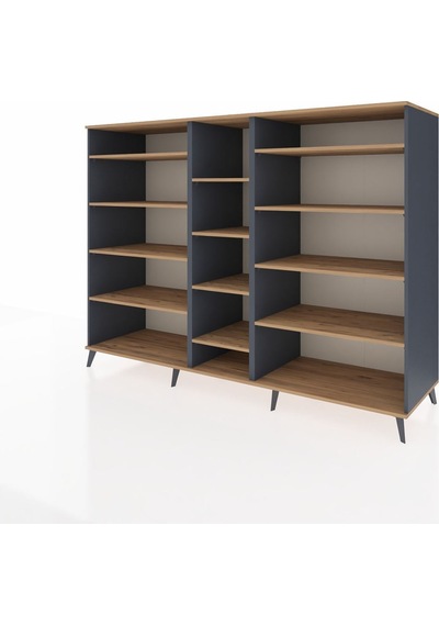 Kronos Dolap 11 Raflı 220x59x163 Antrasit-çam Atlas Çam - Antrasit