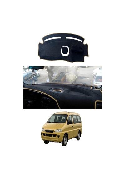 Hyundai - Starex 1997-2007 Uyumlu Torpido Koruma Kılıfı - Taba Şeritli