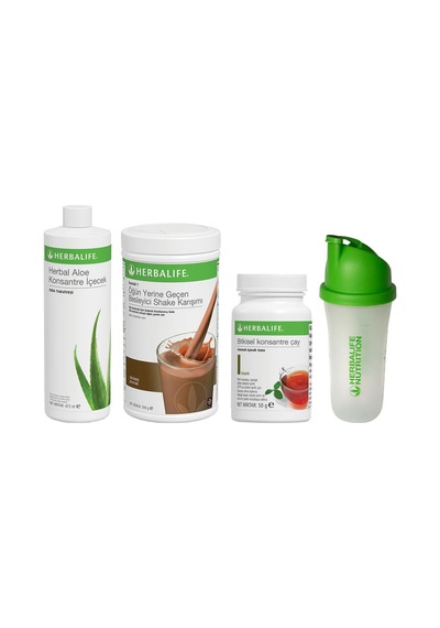Herbalife Kampanya Set Paketi 22 Çikolatalı Shake + Klasik Çay 50gr + Aloe Vera + Shaker