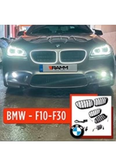 Bmw 5 Serisi F10 - Bmw 3 Serisi F30 Işıklı Kayar Led Panjur Izgara Seti