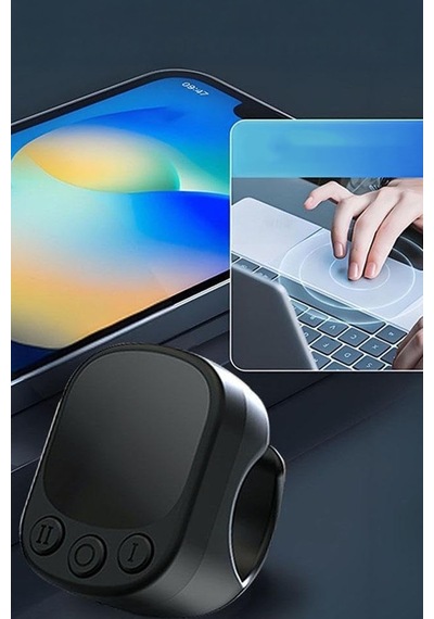 Bluetooth Dokunmatik Sensörlü Telefon Pc Tablet Fotoğrafçı Bluetooth Yüzük Mouse Yayıncı Ekipman